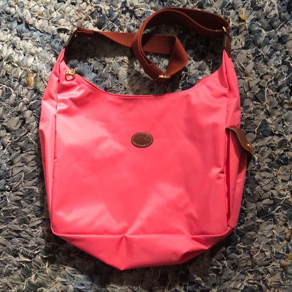 EUC Longchamp Le Pliage Hobo in Pink.